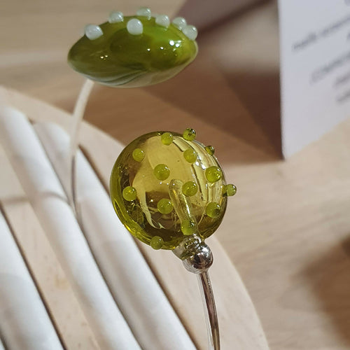 Bracelet jonc en verre couleur verte | EMPREINTES Paris - EMPREINTES Paris