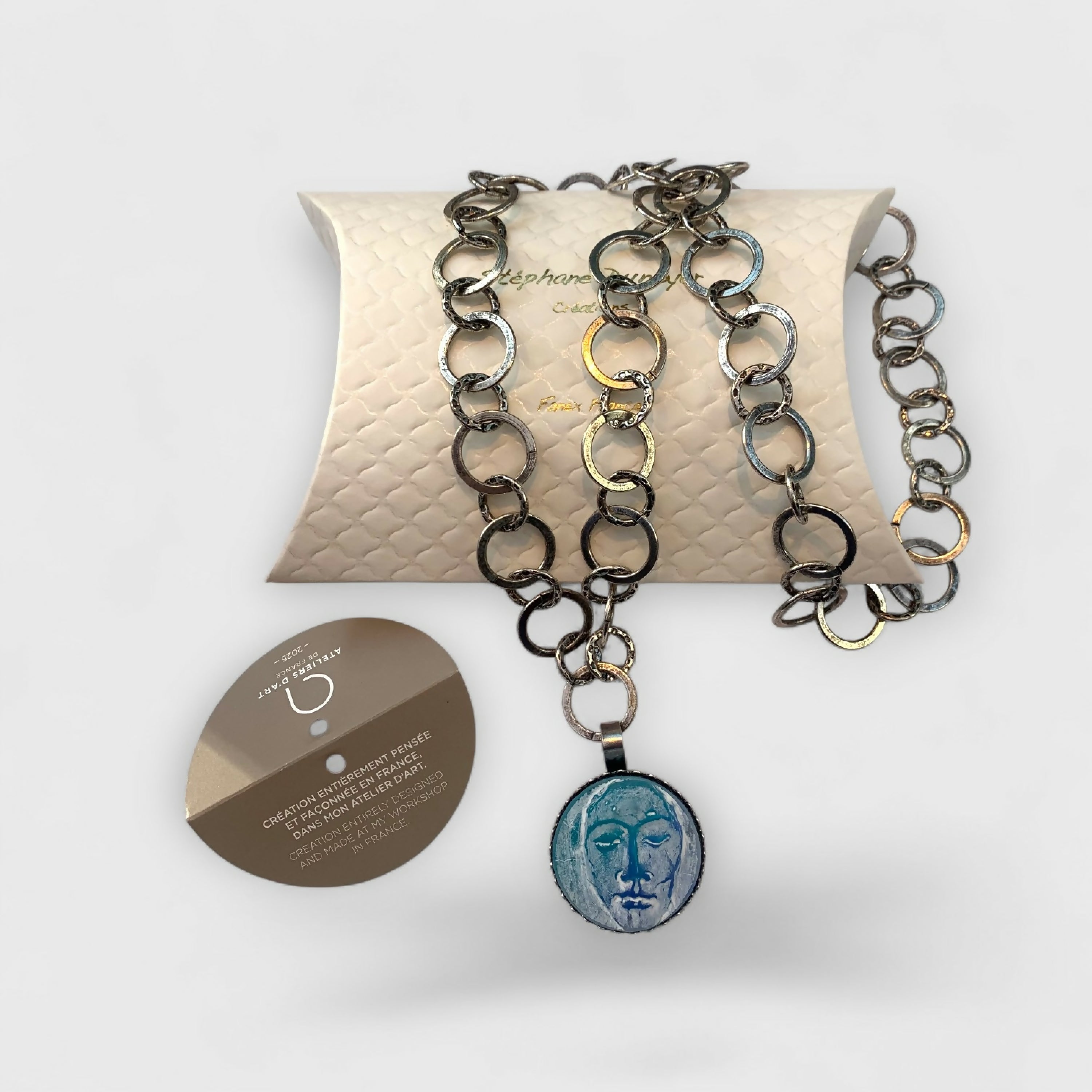 Collier visage bleu | EMPREINTES Paris