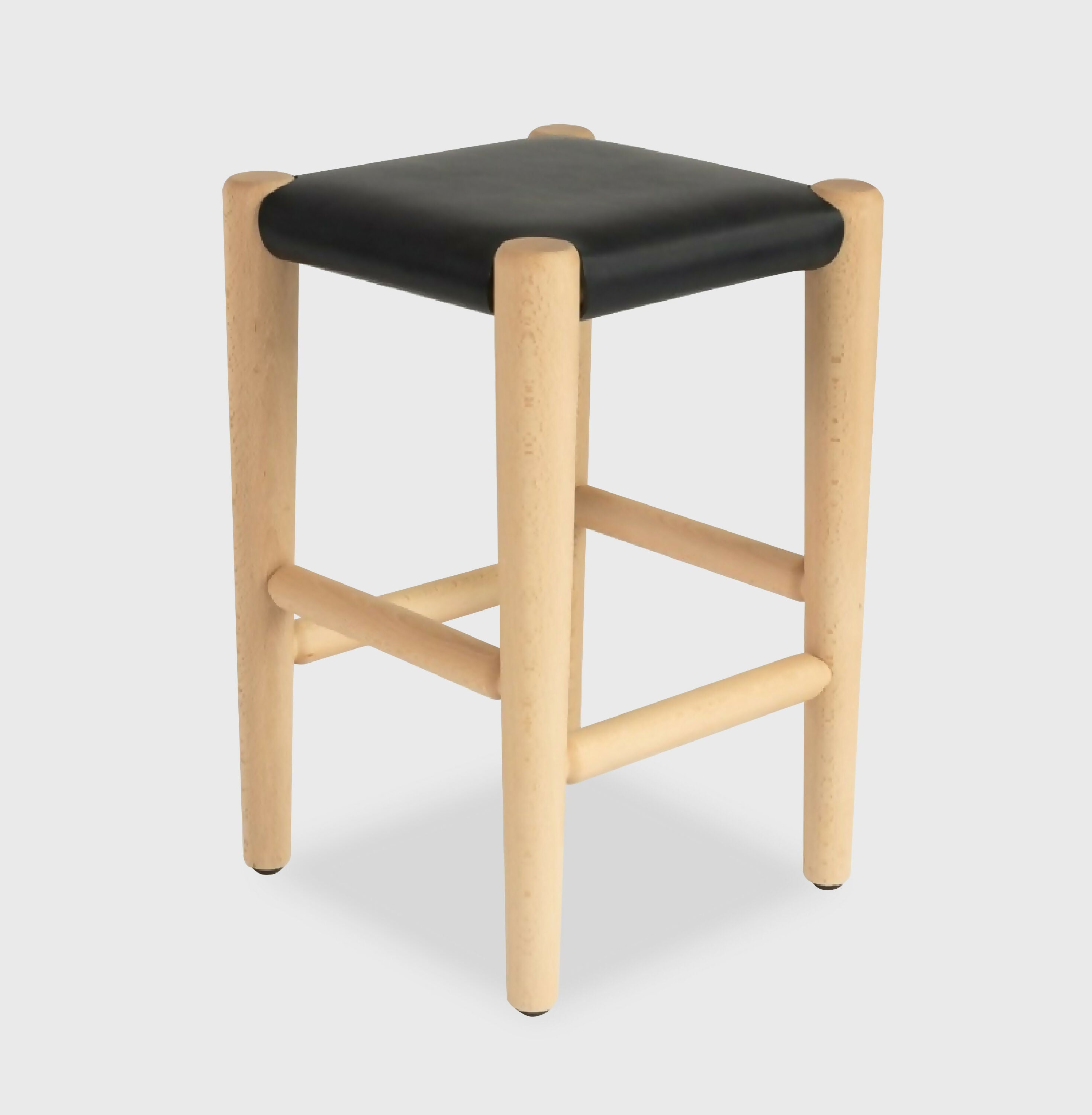 tabouret_s4_toulouse_cuir_bleu_marine_temps_libre_virginie_lobrot copie | EMPREINTES Paris