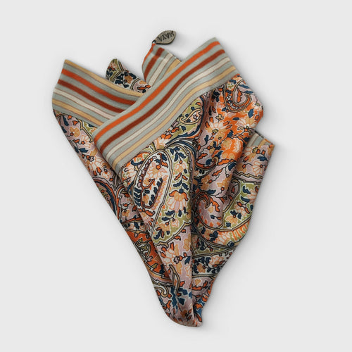 Pochette soie homme - cachemire stripe pastel | EMPREINTES Paris - EMPREINTES Paris