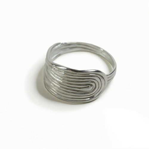 Bague empreinte en fil d'argent massif 925 recyclé | EMPREINTES Paris - EMPREINTES Paris