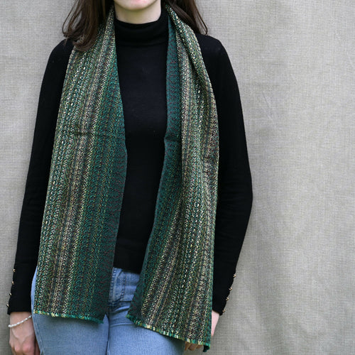 echarpe_vert_fonce_creation_tissages_francois_vieillard copie | EMPREINTES Paris - EMPREINTES Paris