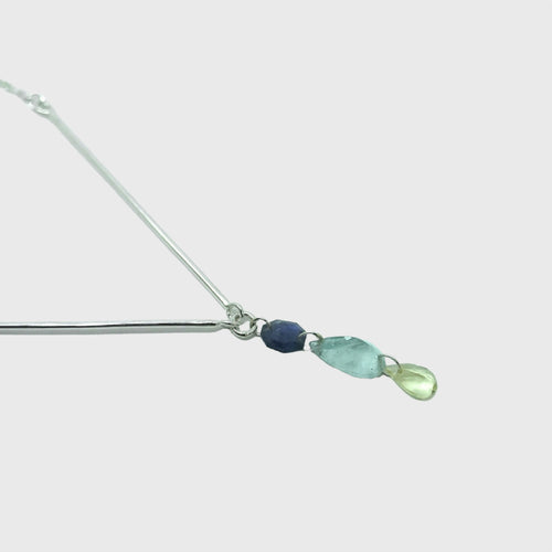 Collier Argent et Aigue Marine | EMPREINTES Paris - EMPREINTES Paris