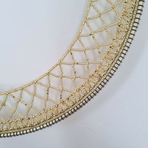 Origine - Bijou de mur en tissage perlé or | EMPREINTES Paris - EMPREINTES Paris