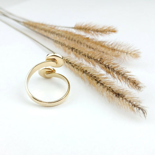 Bague 2 perles d'émail sur argent plaqué or | EMPREINTES Paris - EMPREINTES Paris