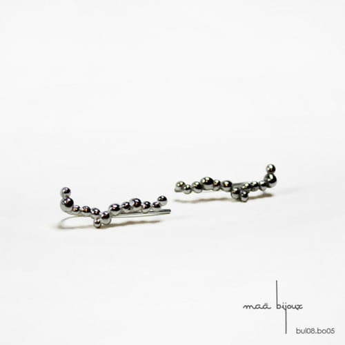 Bijoux d’oreilles Bulle en argent massif pour lobe | EMPREINTES Paris - EMPREINTES Paris