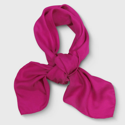 Carré 90 uni twill de soie rose fuchsia | EMPREINTES Paris - EMPREINTES Paris