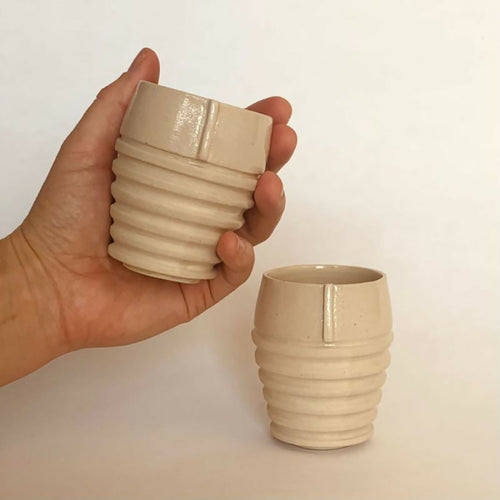 Duo de Tasses à Café Sillage blanches | EMPREINTES Paris - EMPREINTES Paris
