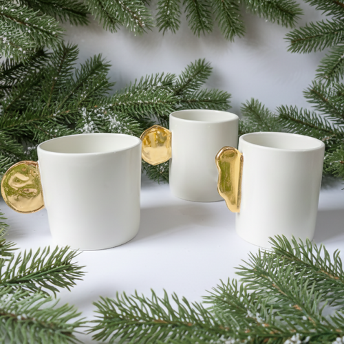 MUG porcelaine et or géométrie | EMPREINTES Paris - EMPREINTES Paris