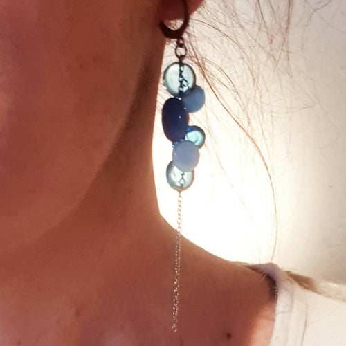 Boucles d'oreilles grappe en verre de Murano- 4 Coloris au choix | EMPREINTES Paris - EMPREINTES Paris