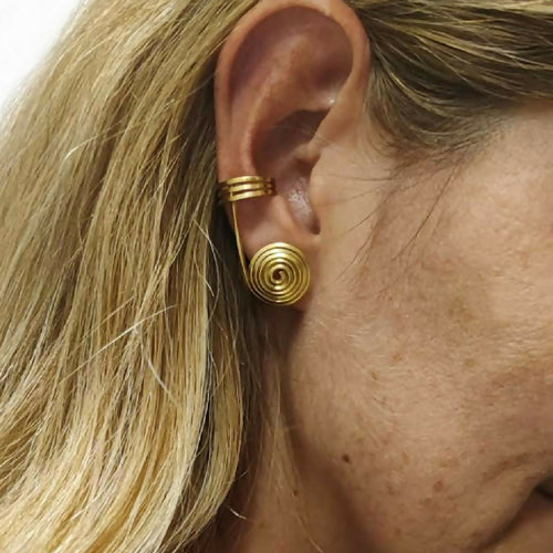 Boucles d'oreilles Klimty spirales argent doré ou argent rhodié | EMPREINTES Paris - EMPREINTES Paris