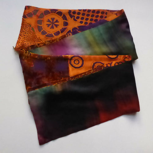 Écharpe soie- velours orange | EMPREINTES Paris - EMPREINTES Paris