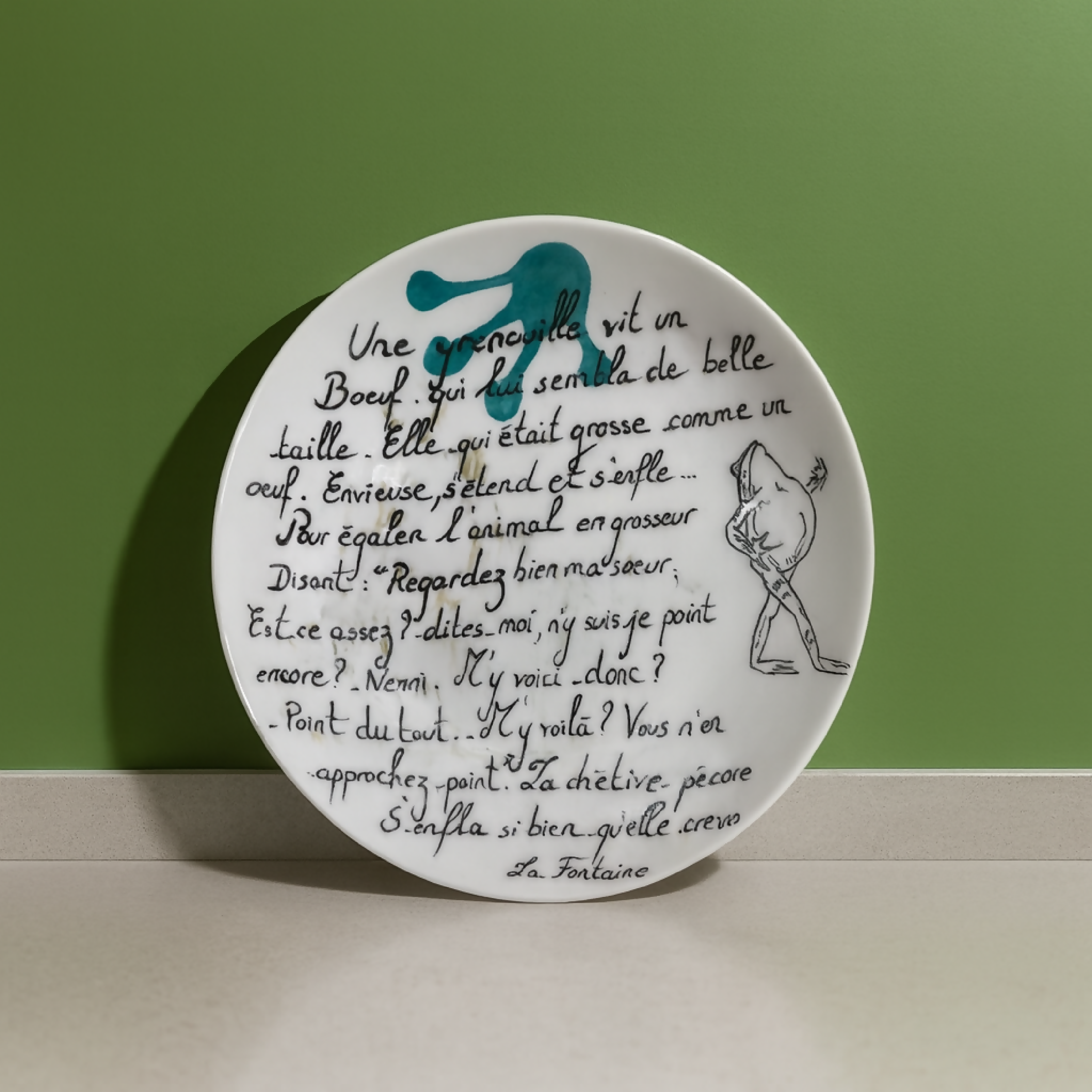 Assiette poésie Grenouille | EMPREINTES Paris