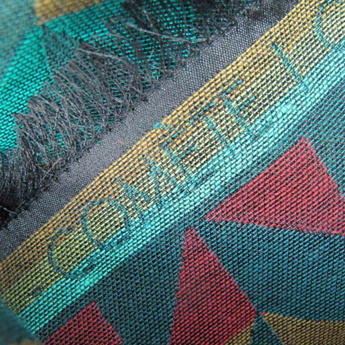 Écharpe étroite coton soie forêt multico comète | EMPREINTES Paris - EMPREINTES Paris