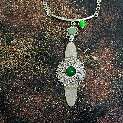 Collier argent agate verte | EMPREINTES Paris - EMPREINTES Paris