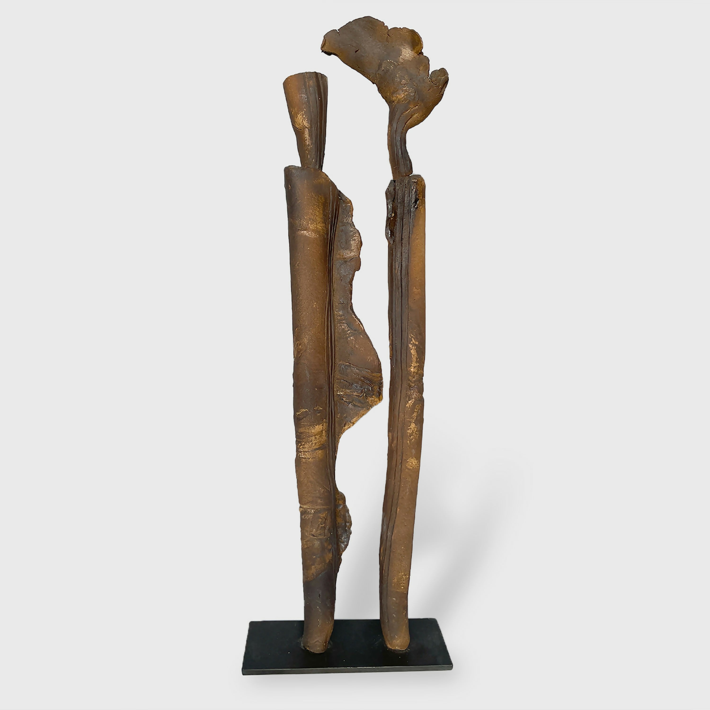 sculpture_dyade_en_gres_brun_ocre_marie_madeleine_vitrolles copie | EMPREINTES Paris