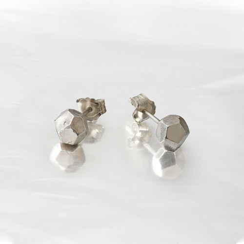 Boucles d'oreille puces Pyrite argent - serena ilari copie | EMPREINTES Paris - EMPREINTES Paris