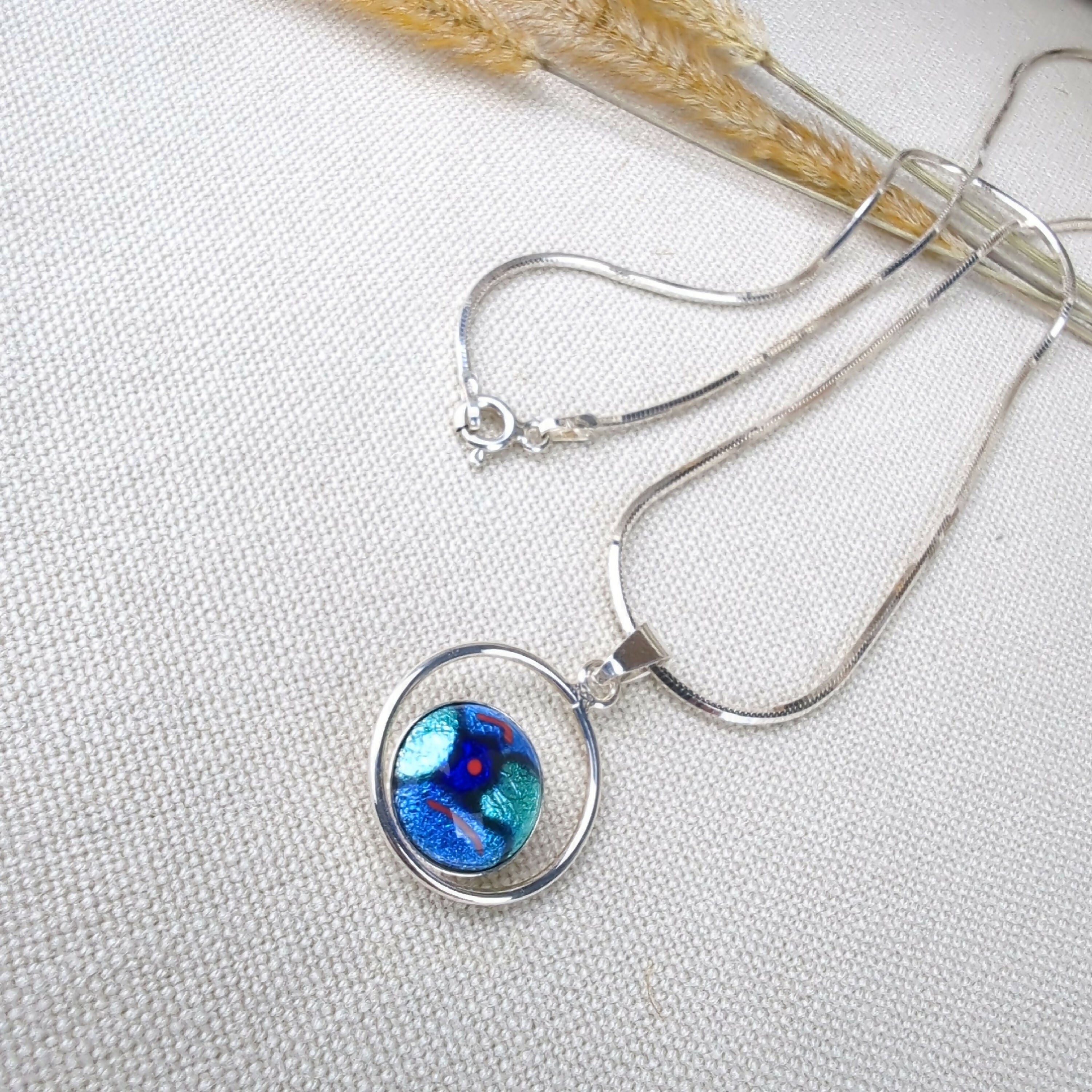 Collier Double Cercle en émail et argent ll | EMPREINTES Paris