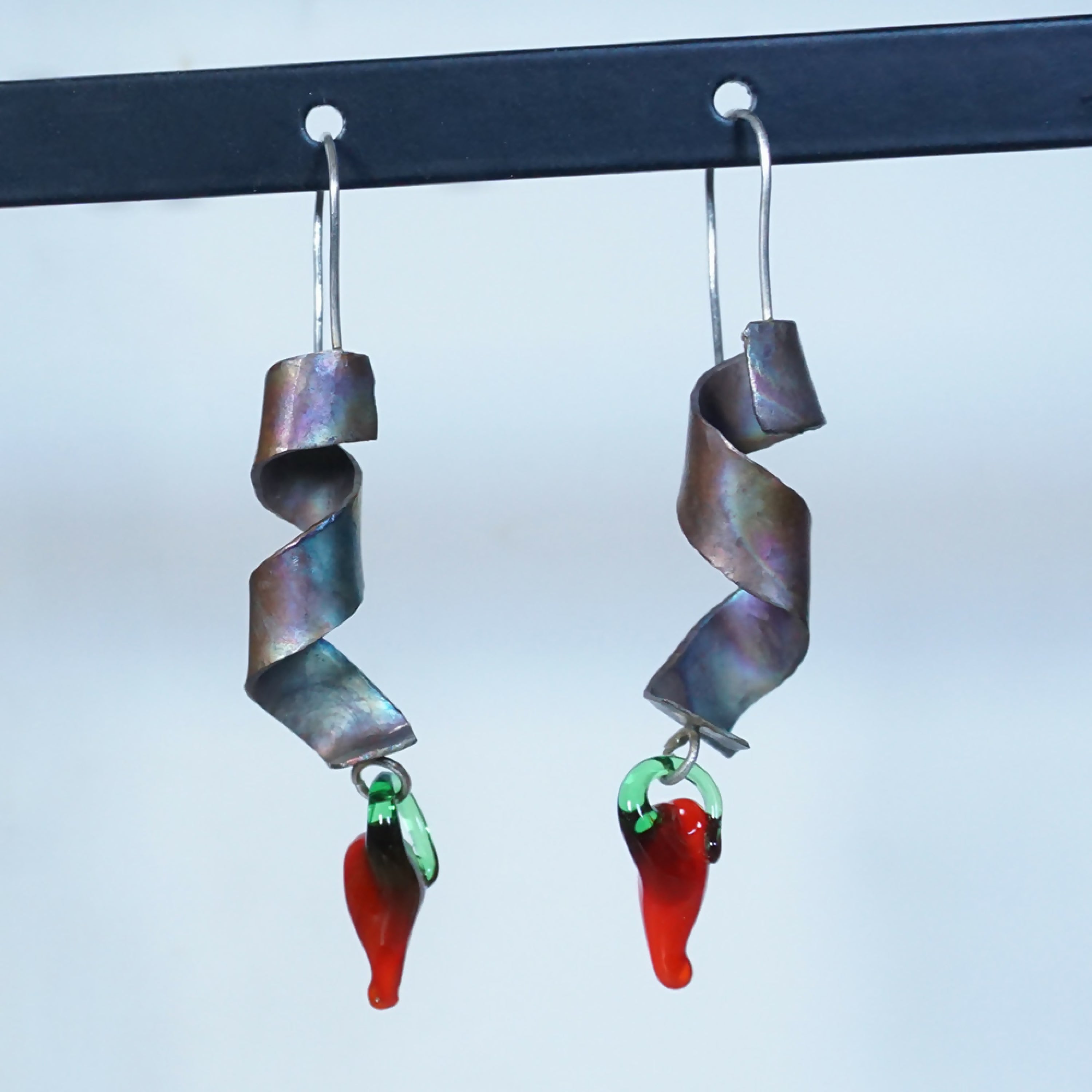 Boucles bronze verre Murano 107 | EMPREINTES Paris