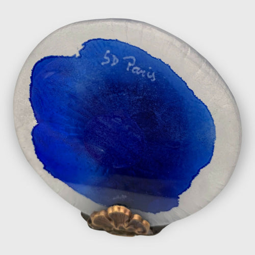 porte carte bleu, libellule art décoratif, cadeau decoration bleu, collection insecte, article de bureau, cadeau pour homme, piece unique createur, made in France | EMPREINTES Paris - EMPREINTES Paris