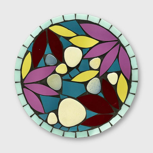 Dessous-de-plat mosaïque Magnolia améthyste | EMPREINTES Paris - EMPREINTES Paris