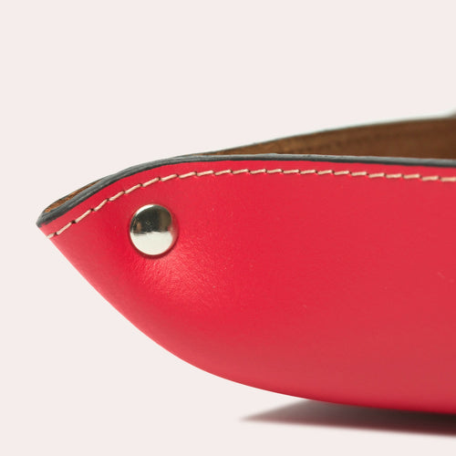 Vide-poche carré en cuir rouge | EMPREINTES Paris - EMPREINTES Paris