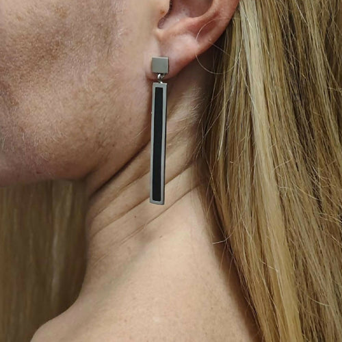 Boucles d'oreilles Harmonie Klimtée bois d'ébène | EMPREINTES Paris - EMPREINTES Paris