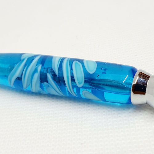 Coupe-papier en verre - Effilé de bleus turquoise | EMPREINTES Paris - EMPREINTES Paris