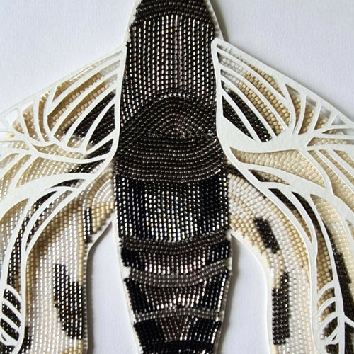 Tableau perlé Le bombyx du mûrier | EMPREINTES Paris - EMPREINTES Paris