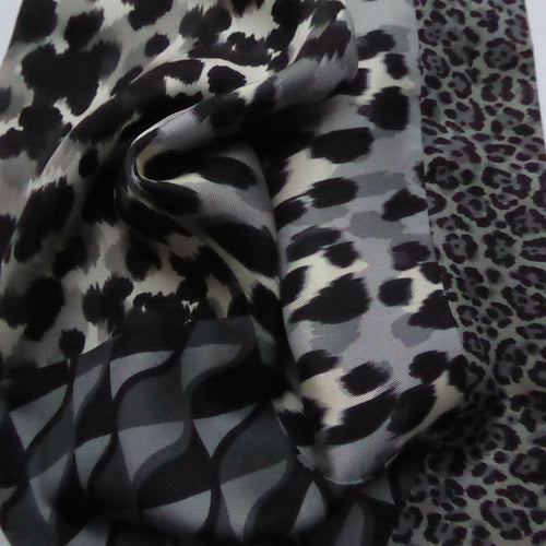 Foulard pointe soie- Ethno chic gris | EMPREINTES Paris - EMPREINTES Paris