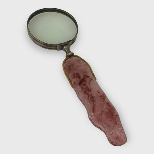 Loupe cristal rouge et or Diane chasseresse loupe femme accessoire de bureau cadeau homme decoration rouge style art déco | EMPREINTES Paris - EMPREINTES Paris