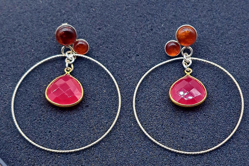 Boucles d'oreilles cercles et sillimanites | EMPREINTES Paris - EMPREINTES Paris