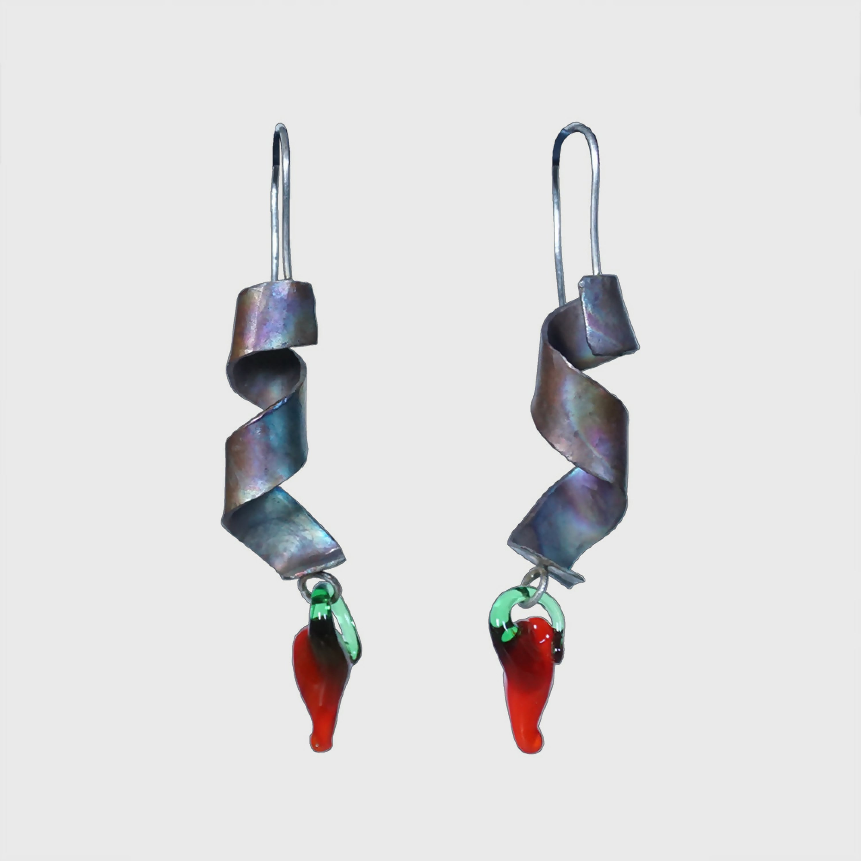Boucles bronze verre Murano 107 | EMPREINTES Paris
