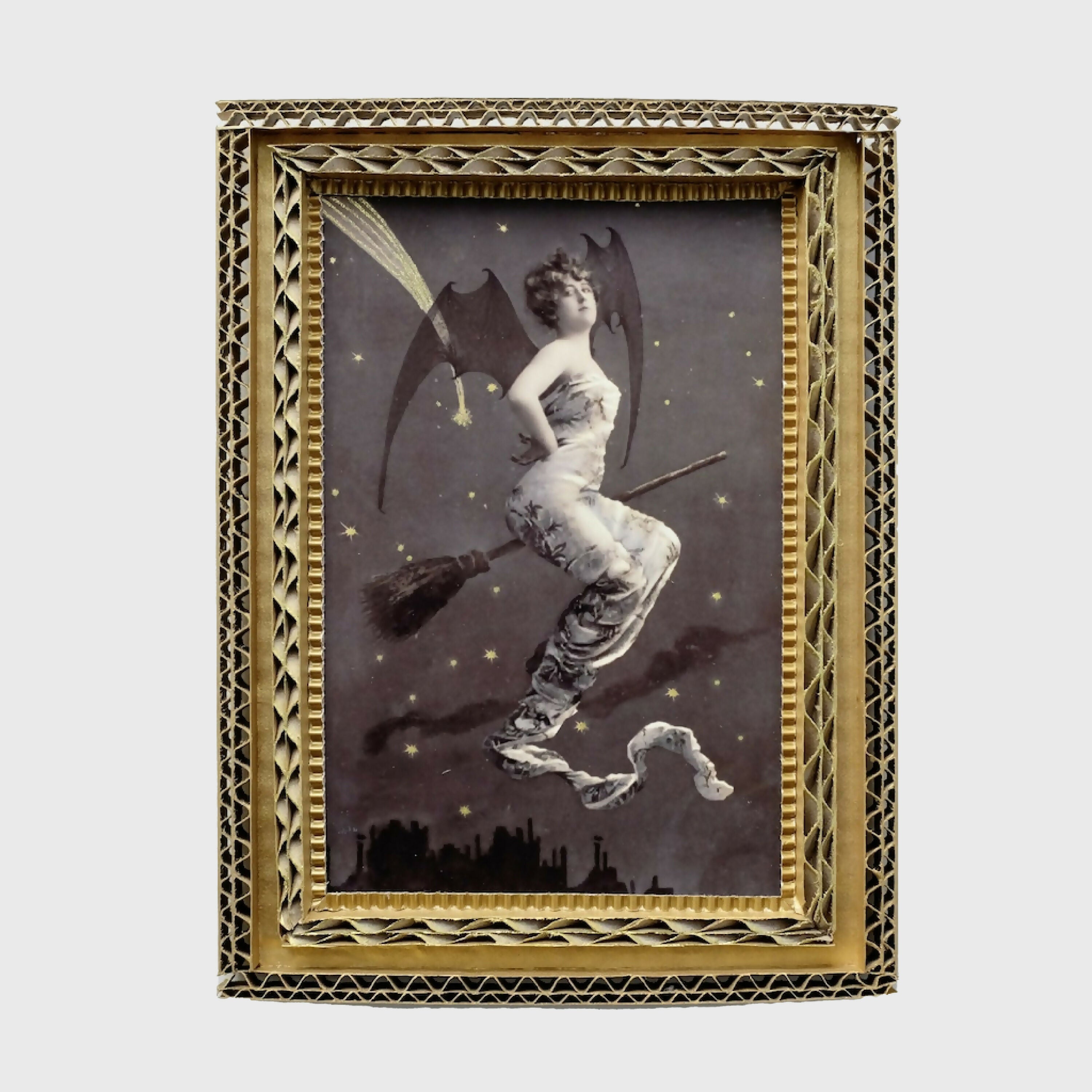 Cadre- Carte-postale La sorcière & l’étoile filante | EMPREINTES Paris