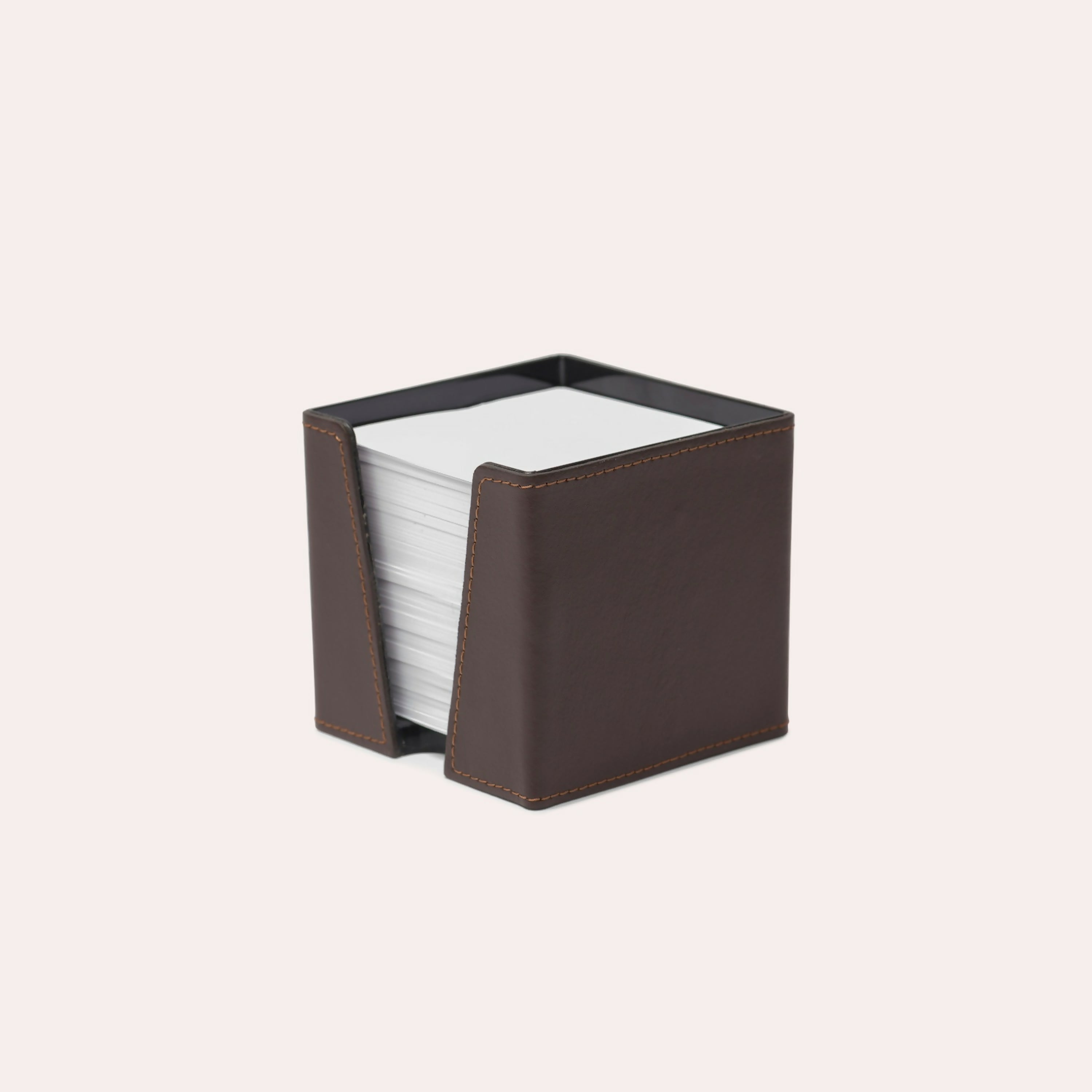 Cube papier cuir chocolat | EMPREINTES Paris