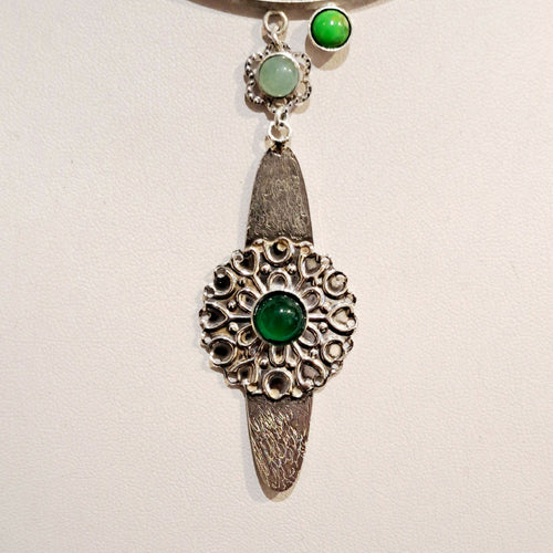 Collier argent agate verte | EMPREINTES Paris - EMPREINTES Paris