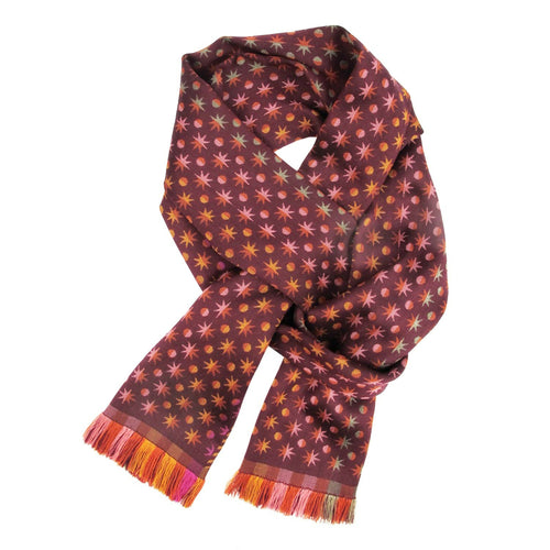 echarpe_etroite_laine_soie_multico_bourgogne_etoile_sophie_guyot_soieries copie | EMPREINTES Paris - EMPREINTES Paris