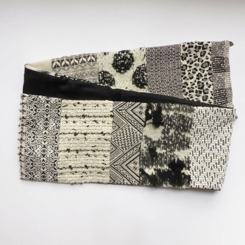 Écharpe hivernale - blanc et noir | EMPREINTES Paris - EMPREINTES Paris