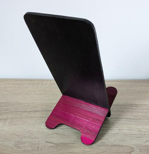 Support téléphone avec marqueterie de paille Bordeaux turquoise et dorée | EMPREINTES Paris - EMPREINTES Paris
