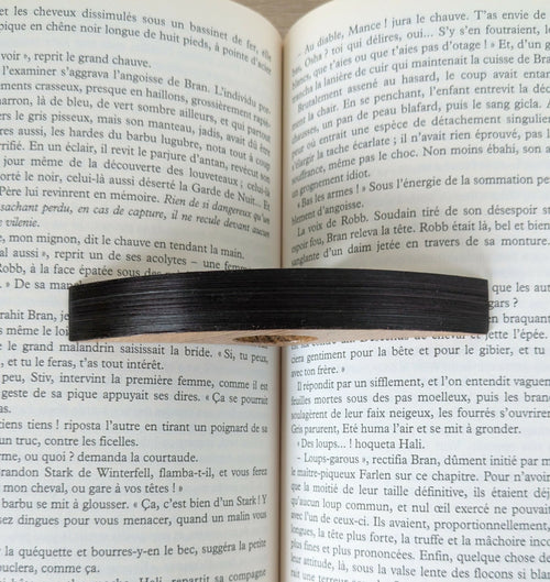 Bague de lecture avec Marqueterie de Paille Noire | EMPREINTES Paris - EMPREINTES Paris