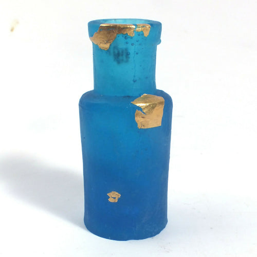 Petit Flacon Bleu et paillons d'Or 24K | EMPREINTES Paris - EMPREINTES Paris