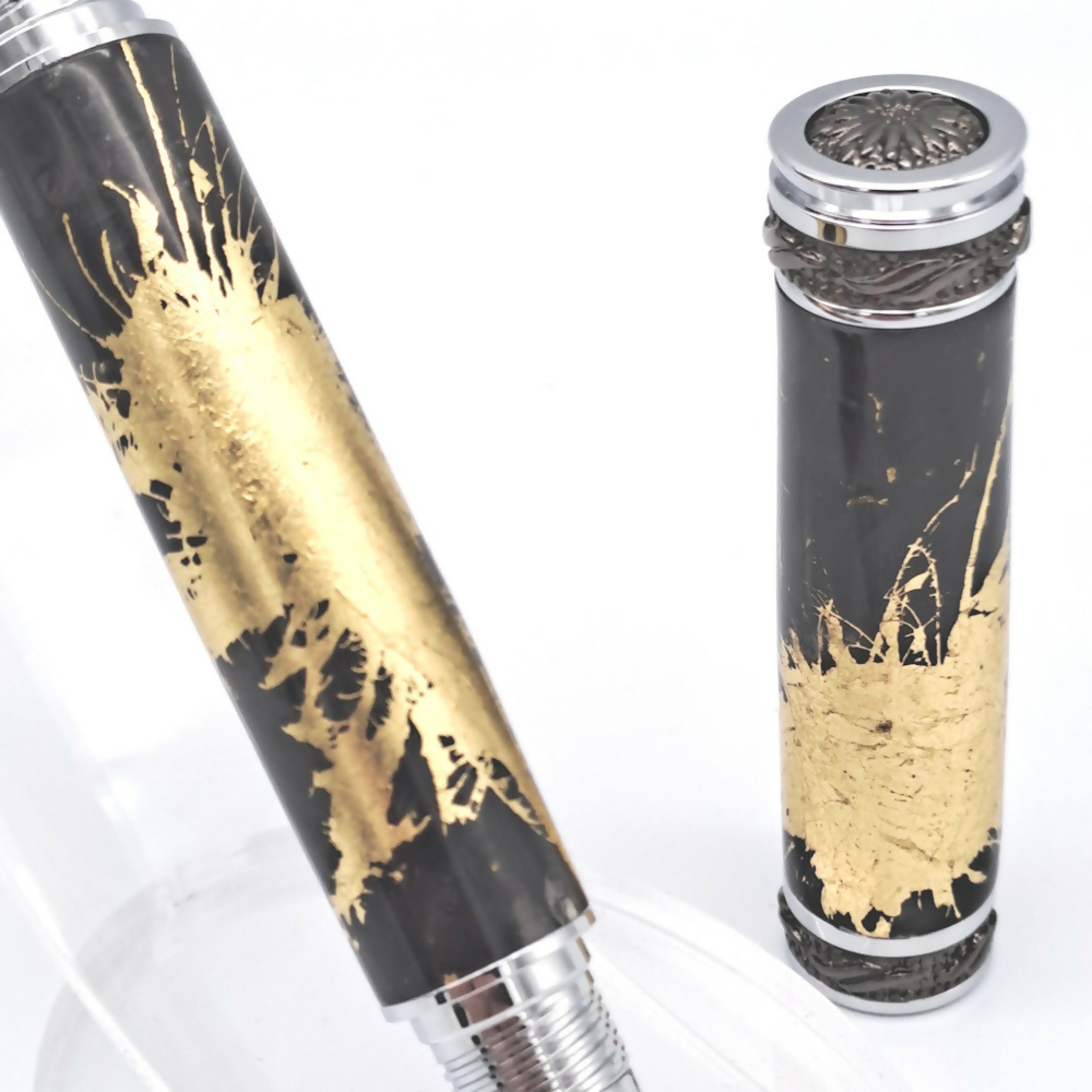 Stylo Plume H004 fibres de carbone et or | EMPREINTES Paris