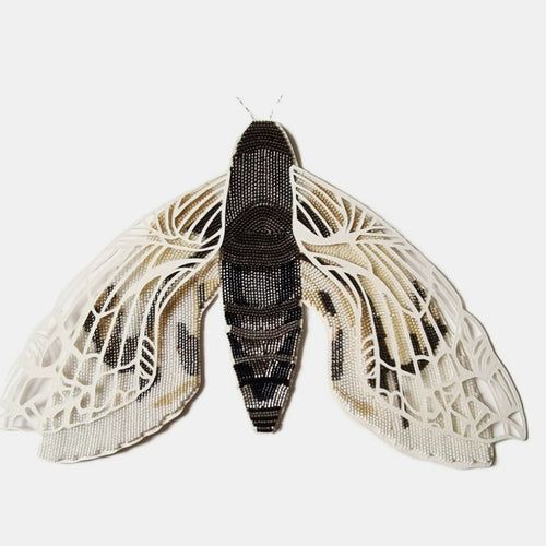 Tableau perlé Le bombyx du mûrier | EMPREINTES Paris - EMPREINTES Paris