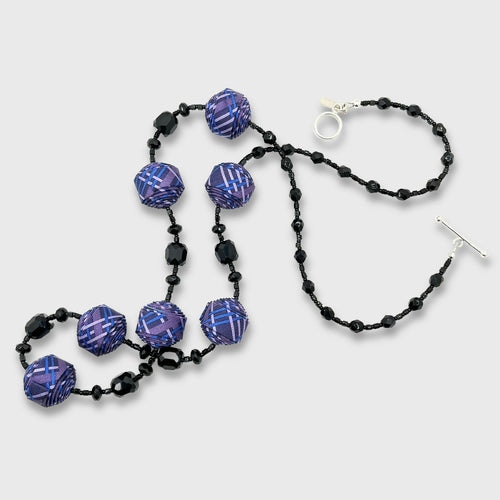 Sautoir écossais myrtille | EMPREINTES Paris - EMPREINTES Paris