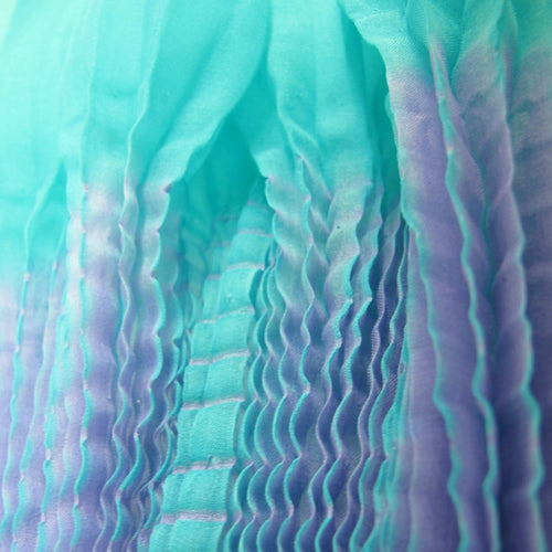 Écharpe longue plissée en organza de soie VOLPLIVOL 004 | EMPREINTES Paris - EMPREINTES Paris