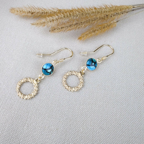 Boucles d'oreilles Tournesols en émail et plaqué or | EMPREINTES Paris - EMPREINTES Paris