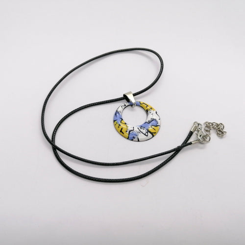 Pendentif Couleurs de Feux en émail sur cuivre lavande | EMPREINTES Paris - EMPREINTES Paris