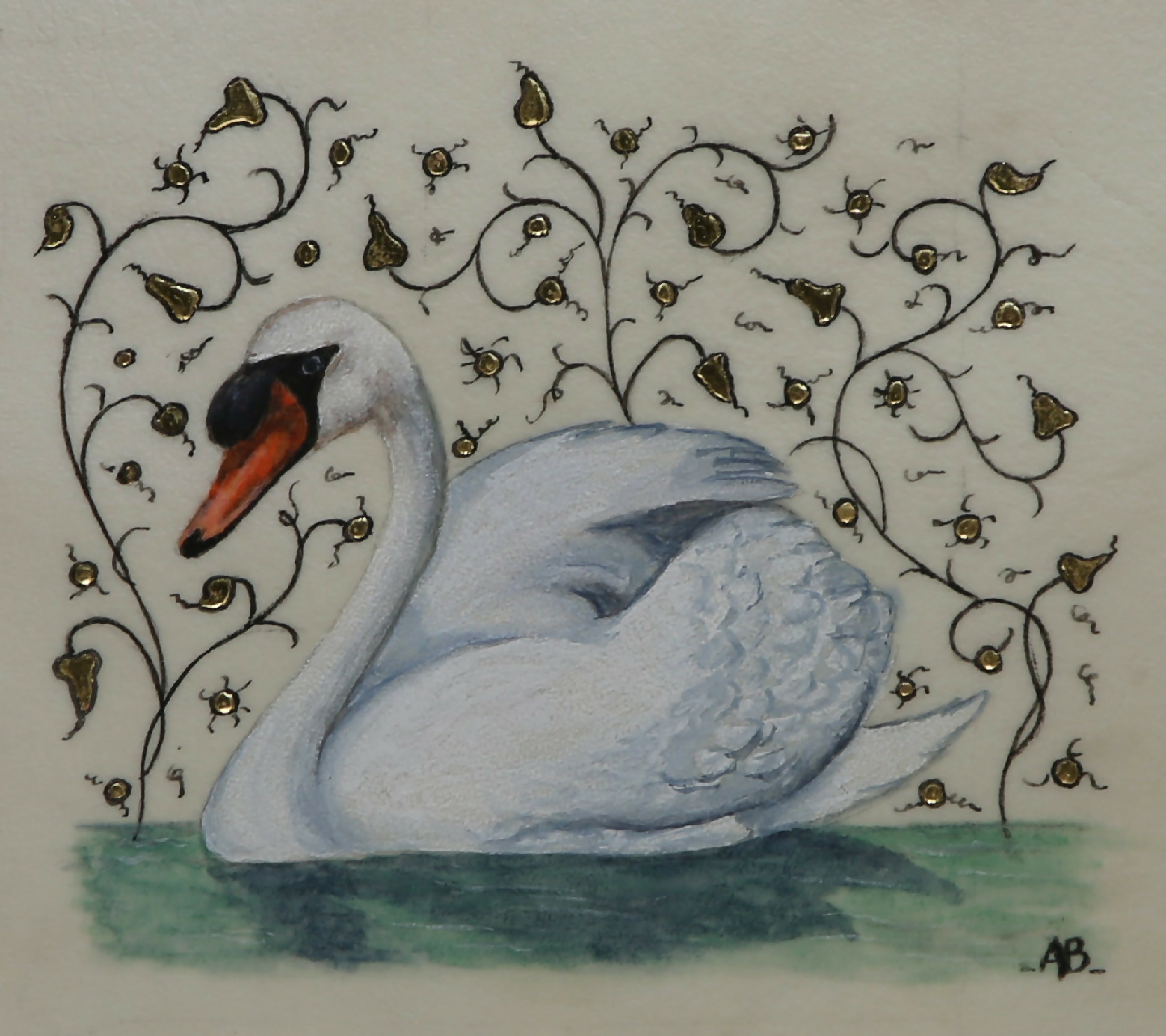 Enluminure le cygne | EMPREINTES Paris