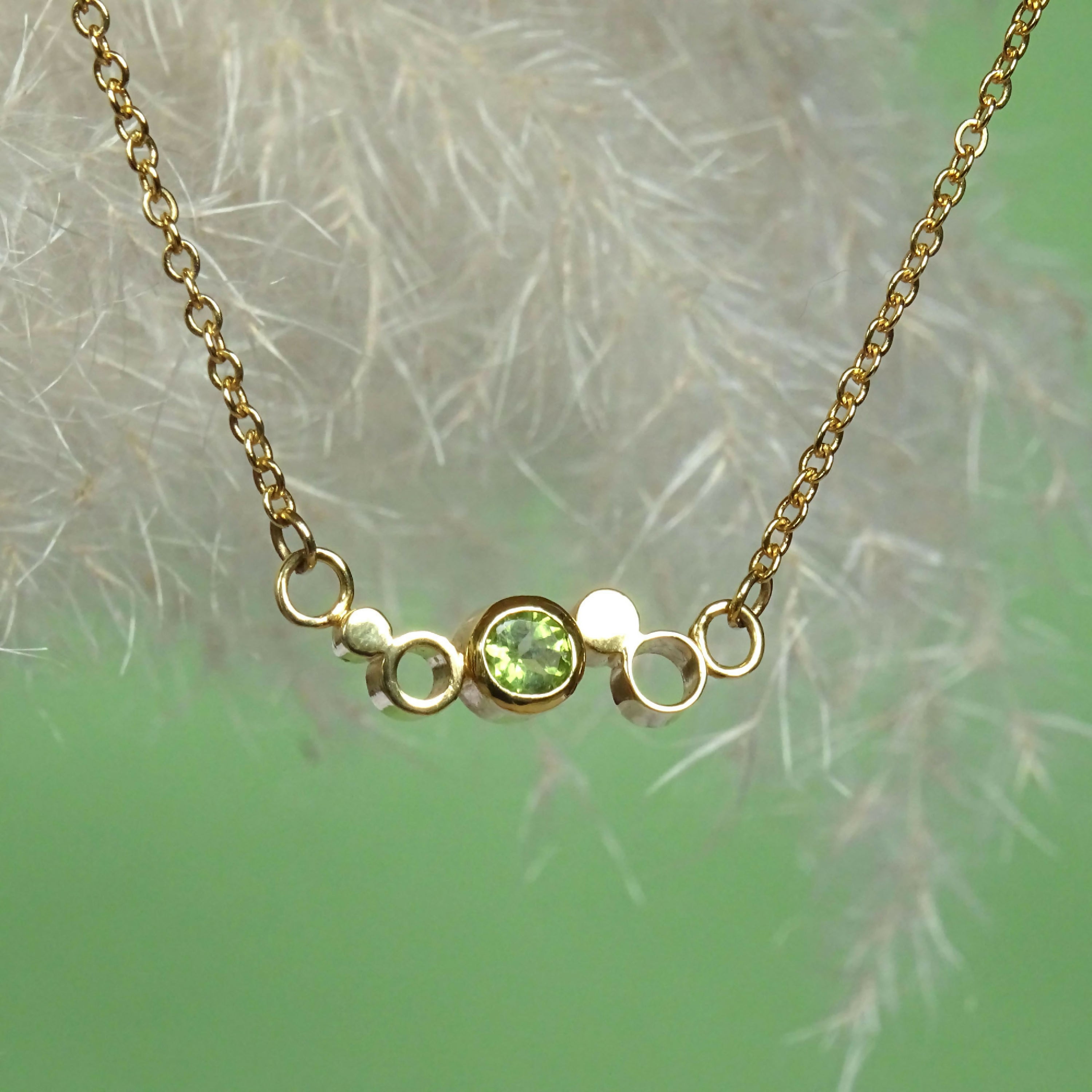 pendentif_cinq_bulles_avec_peridot_lumiss_design | EMPREINTES Paris