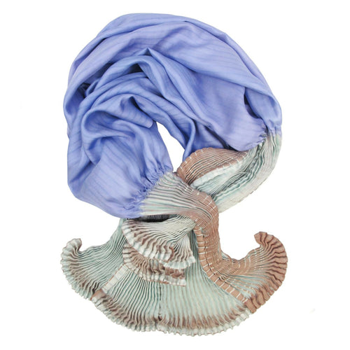 Foulard court plissé en twill de soie COULIPLI | EMPREINTES Paris - EMPREINTES Paris
